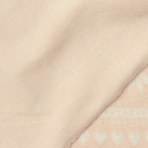 Light Pink Hearts Jacquard, Viscose-Poly