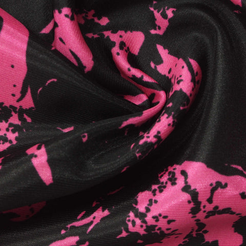 Pink Abstract Satin, Polyester