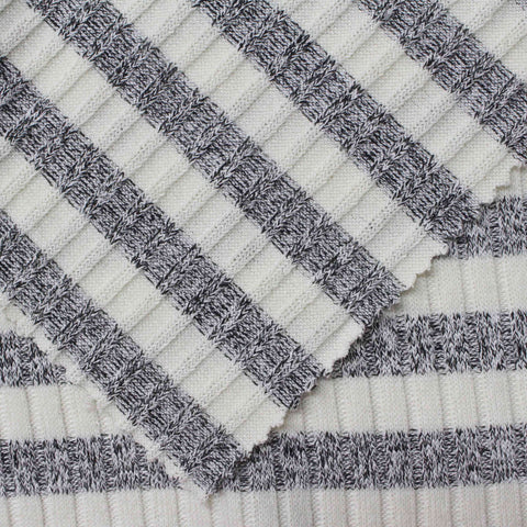 White Stripe Rib Knit