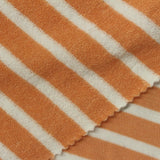 Orange Horizontal-Stripe French Terry, Cotton-Poly — photo 1