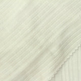 Polyester Viscose Stretch Rib Knit Fabric, 250 gsm, 140 cm — White — photo 1