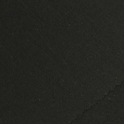 Viscose Nylon Stretch Ponte Knit Fabric, 210 gsm, 160 cm — Black, ref EF-243637