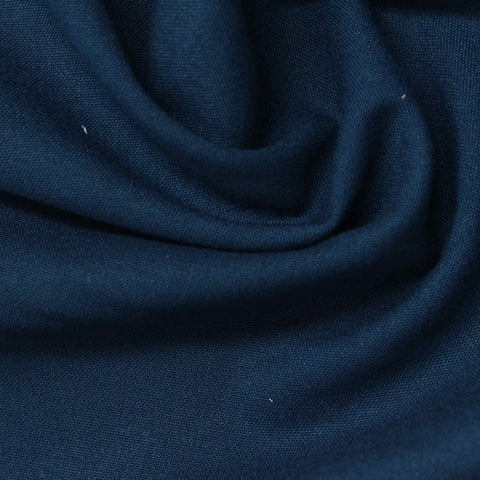 Polyester Viscose Stretch Woven Fabric, 215 gsm, 150 cm — Navy