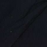 Cotton Stretch Rib Knit Fabric, 194 gsm, 139 cm — Black — photo 1