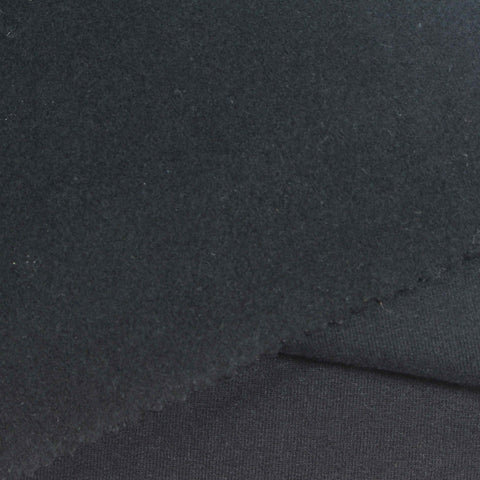 Brushed Cotton Stretch French Terry Fabric, 380 gsm, 165 cm — Grey