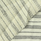 Dark Grey Horizontal-Stripe Bouclé, Poly-Cotton — photo 1