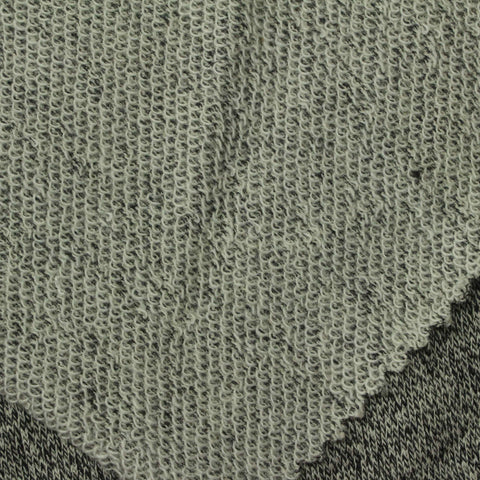 Black Marl French Terry, Poly-Cotton, 286 gsm