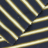Navy Stripes Jacquard, Cotton — photo 1