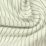 Black Vertical-Stripe Woven, Linen-Viscose — photo 1