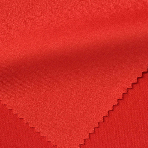 Polyester Stretch Linen-Look Fabric, 230 gsm, 160 cm — Red