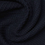 Jacquard Cotton Polyester Knit Fabric, 235 gsm, 155 cm — Navy — photo 1