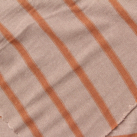 Orange Horizontal-Stripe Knit, 155 gsm