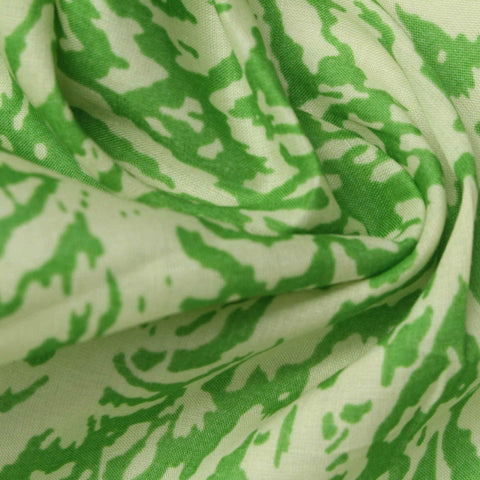 Green Abstract Voile, Cotton