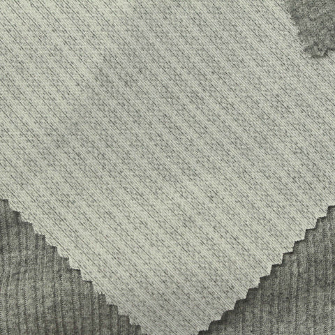 Grey Heather Rib Knit, Polyester