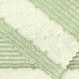 Light Green Horizontal-Stripe Chunky Knit, Viscose-Poly, 226 gsm — photo 1