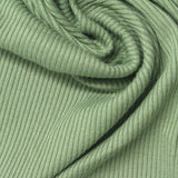 Polyester Viscose Stretch Rib Knit Fabric, 200 gsm, 140 cm — Green — photo 1
