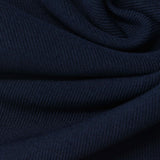 Polyester Stretch Rib Knit Fabric, 255 gsm, 165 cm — Navy — photo 1