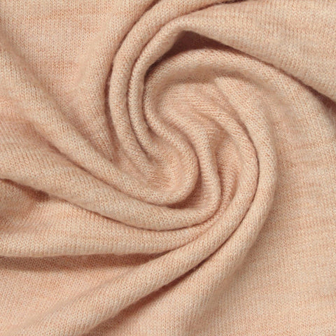 Light Peach Marl Chunky Knit, Viscose-Poly