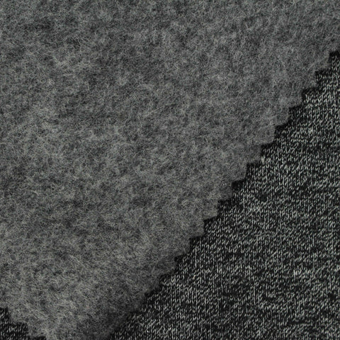 Dark Grey Marl French Terry, Poly-Cotton, 278 gsm