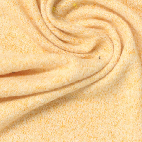Light Yellow Marl Jersey Knit, Viscose-Poly, 217 gsm