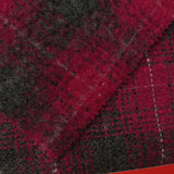 Red Plaid Rib Knit, Poly-Acrylic — photo 1