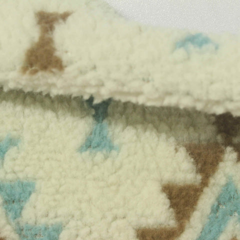 Brown Geometric Knit, Poly-Cotton