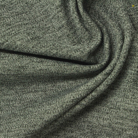 Grey Marl Interlock Knit, Polyester, 190 gsm
