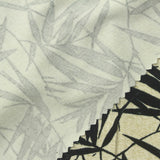 Black Leaf Jersey Knit, Viscose — photo 1