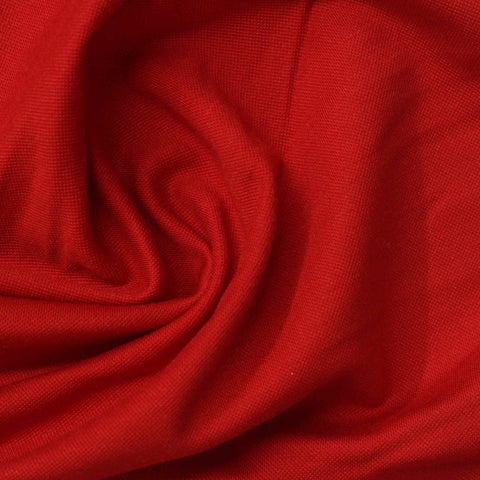Viscose Nylon Stretch Piqué Knit Fabric, 235 gsm, 178 cm — Red