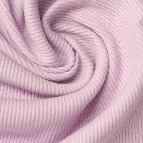 Cotton Polyester Stretch Rib Knit Fabric, 310 gsm — Pink