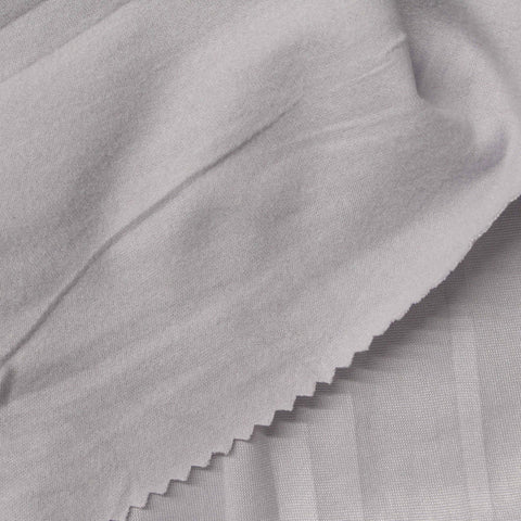 Light Grey Stripe Milk Silk Knit, Polyester