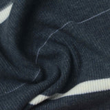 Dark Grey Stripe Rib Knit, Cotton-Poly — photo 1