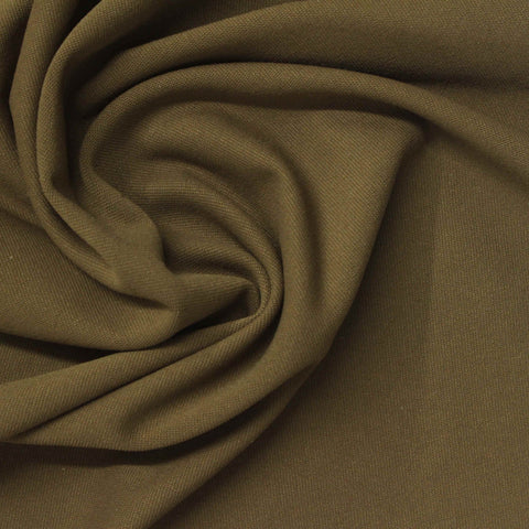 Nylon Stretch Jersey Knit Fabric, 230 gsm, 153 cm — Khaki