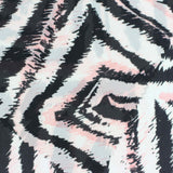 Black Animal Print Chiffon, Polyester — photo 1