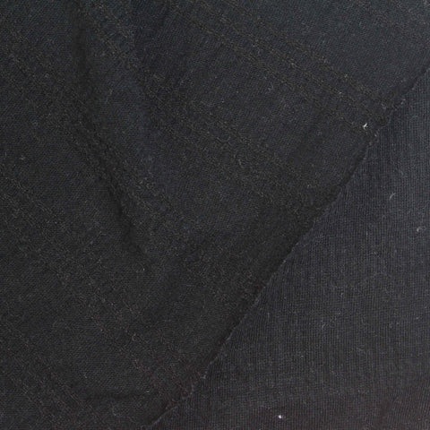 Cotton Polyester Stretch Crepe Fabric, 190 gsm, 130 cm — Black