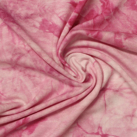Pink Tie-Dye Jersey Knit, Viscose, 180 gsm, 180 cm