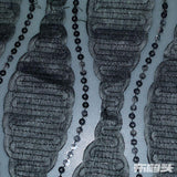 Navy Vertical-Sequin Knit, Polyester — photo 1