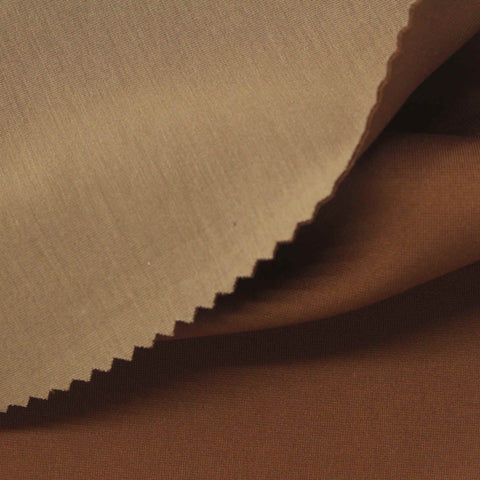 Polyester Viscose Stretch Scuba Knit Fabric, 350 gsm — Brown