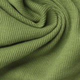 Cotton Polyester Stretch Rib Knit Fabric, 280 gsm, 122 cm — Green — photo 1