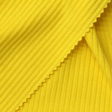 Cotton Polyester Stretch Rib Knit Fabric, 178 gsm, 150 cm — Yellow — photo 1