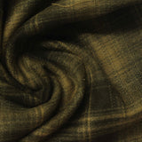 Olive Plaid Woven, Poly-Viscose, 290 gsm — photo 1