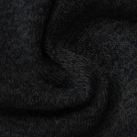 Dark Grey Marl Jersey Knit, Polyester, 390 gsm, 170 cm