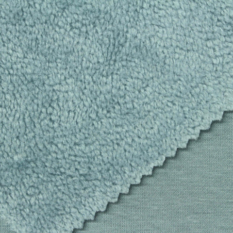 Dusty Teal Heather Fleece, Poly-Cotton