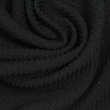 Polyester Stretch Rib Knit Fabric, 270 gsm, 165 cm — Black — photo 1