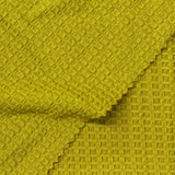 Jacquard Polyester Stretch Knit Fabric, 170 gsm, 155 cm — Yellow — photo 1