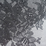 Black Floral Lace, Nylon-Spandex, 82 gsm — photo 1