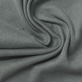 Polyester Cotton Stretch Rib Knit Fabric, 313 gsm, 135 cm — Grey — photo 1