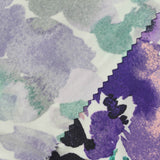 Purple Floral Milk Silk Knit, Polyester — photo 1