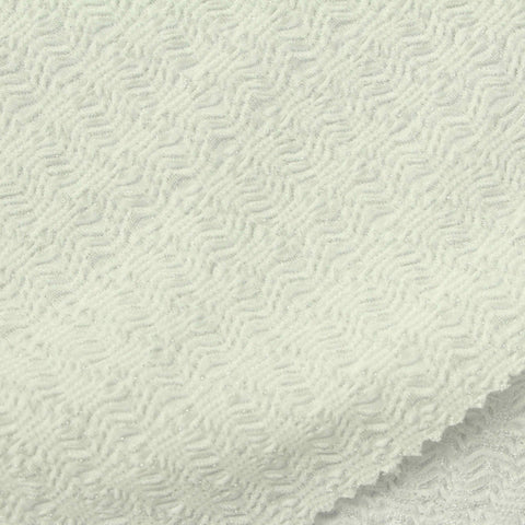 White Chevron Jersey Knit, Polyester