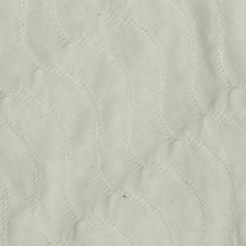 White Textured Jersey Knit, Poly-Viscose